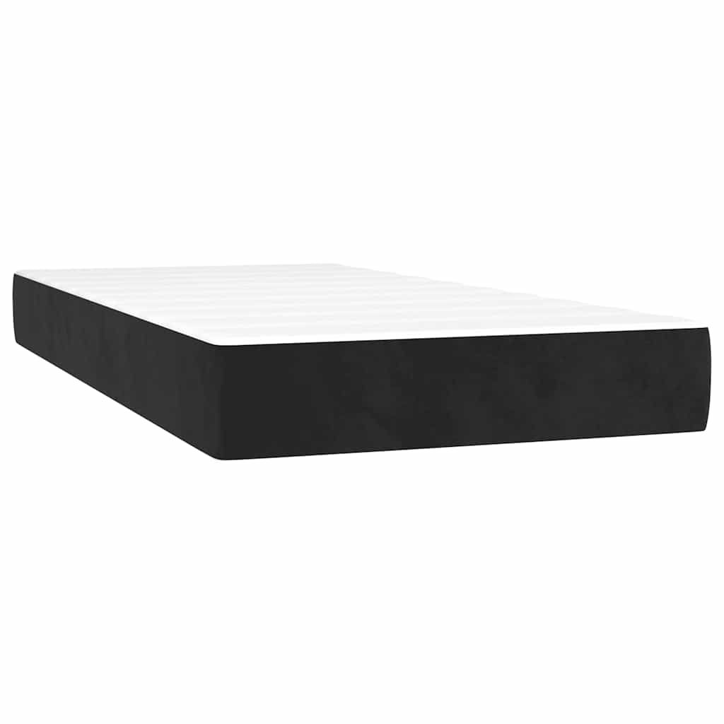 Pocket Spring Mattress Black 90x220x20 cm Velvet