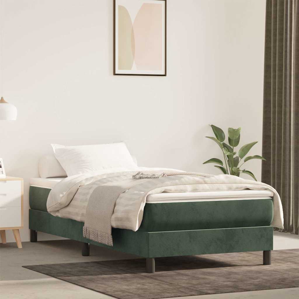 Pocket Spring Mattress Dark Green 90x220x20 cm Velvet
