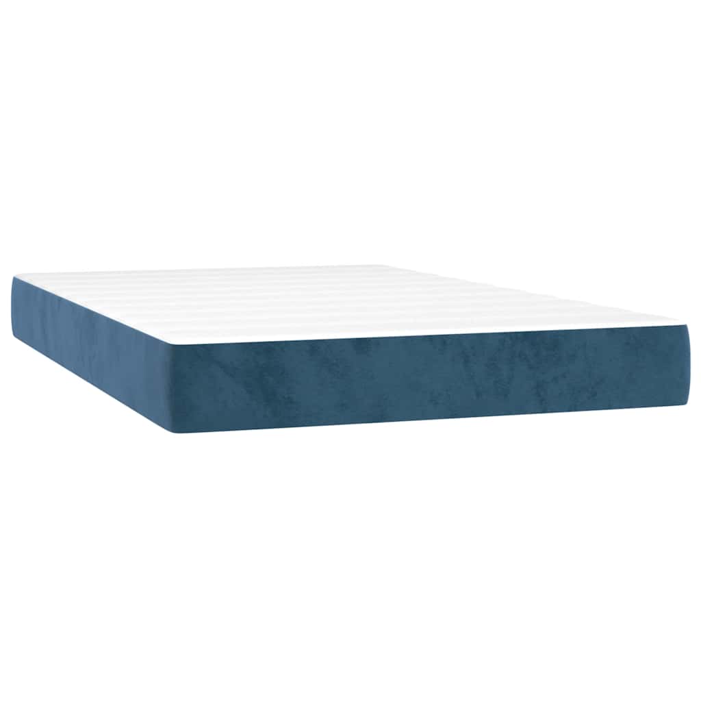 Pocket Spring Mattress Dark Blue 120x220x20 cm Velvet