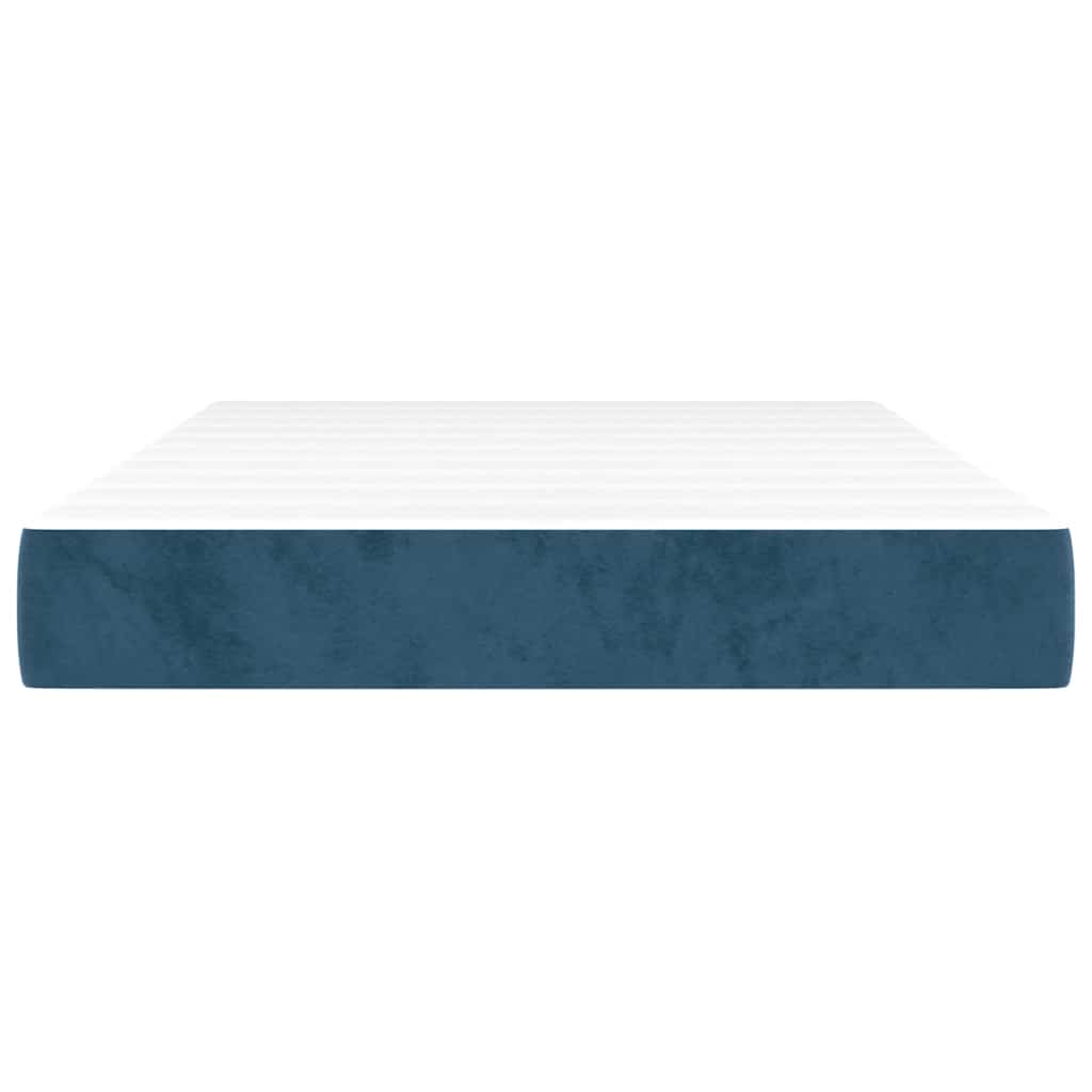 Pocket Spring Mattress Dark Blue 120x220x20 cm Velvet