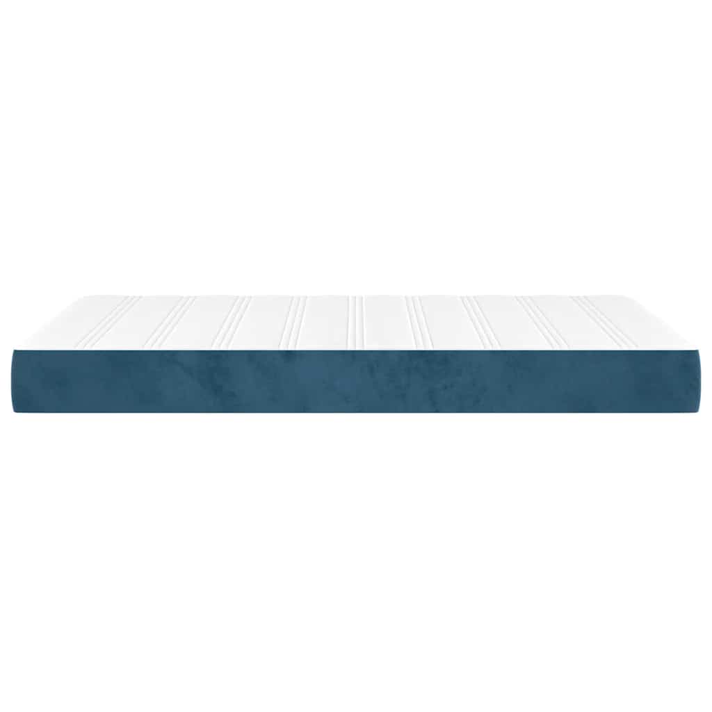 Pocket Spring Mattress Dark Blue 120x220x20 cm Velvet