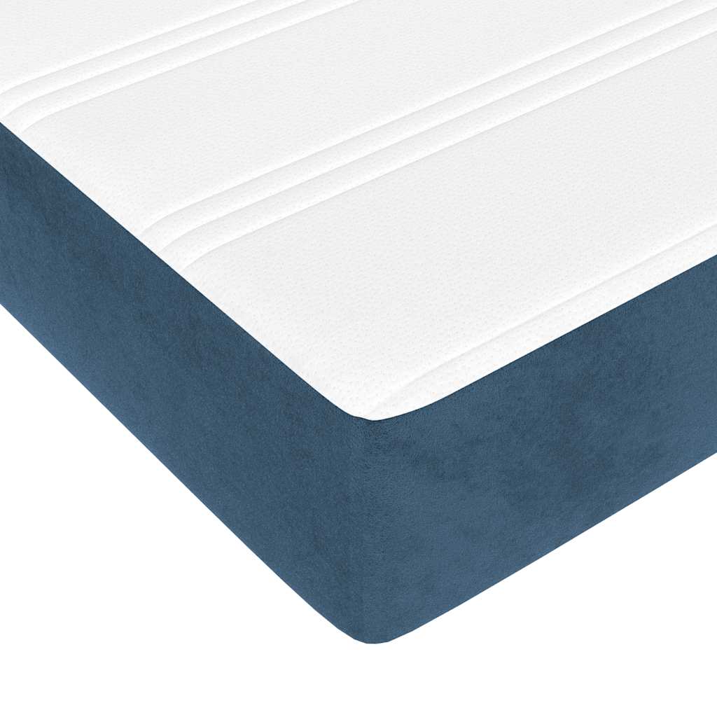 Pocket Spring Mattress Dark Blue 120x220x20 cm Velvet