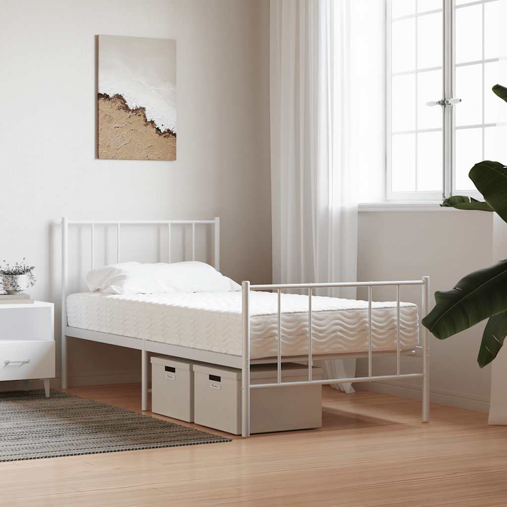Schaumstoffmatratze Weiß 90x220 cm Härtegrad H2 H3