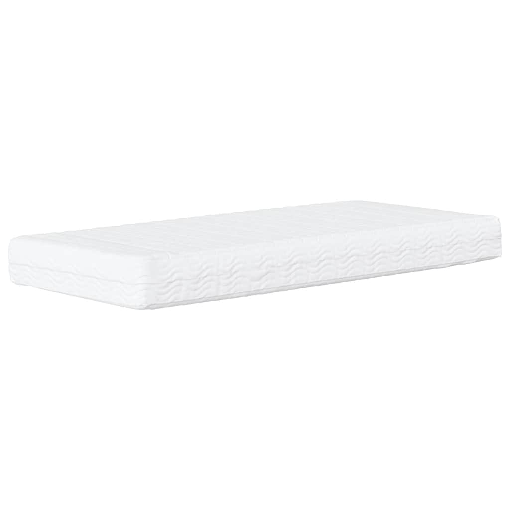 Foam mattress white 90x220 cm hardness H2 H3