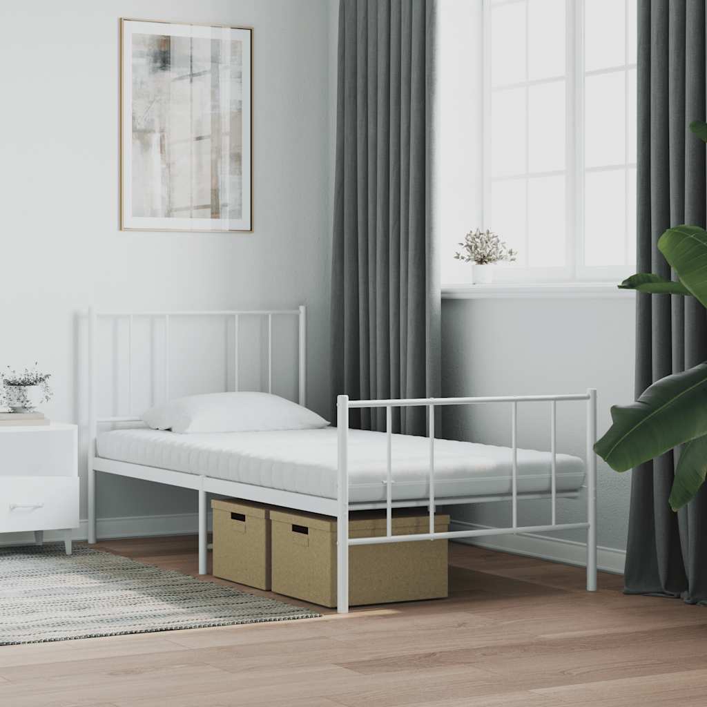 Foam mattress white 100x220 cm 7-zone hardness level 20 ILD