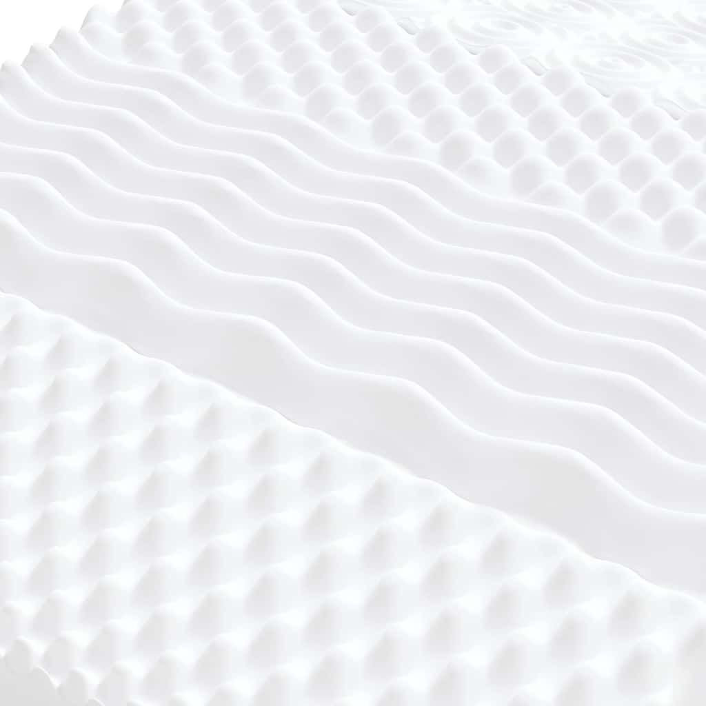 Foam mattress white 100x220 cm 7-zone hardness level 20 ILD