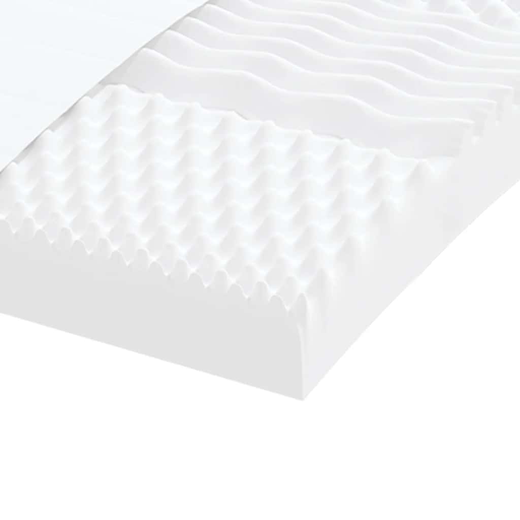 Foam mattress white 100x220 cm 7-zone hardness level 20 ILD