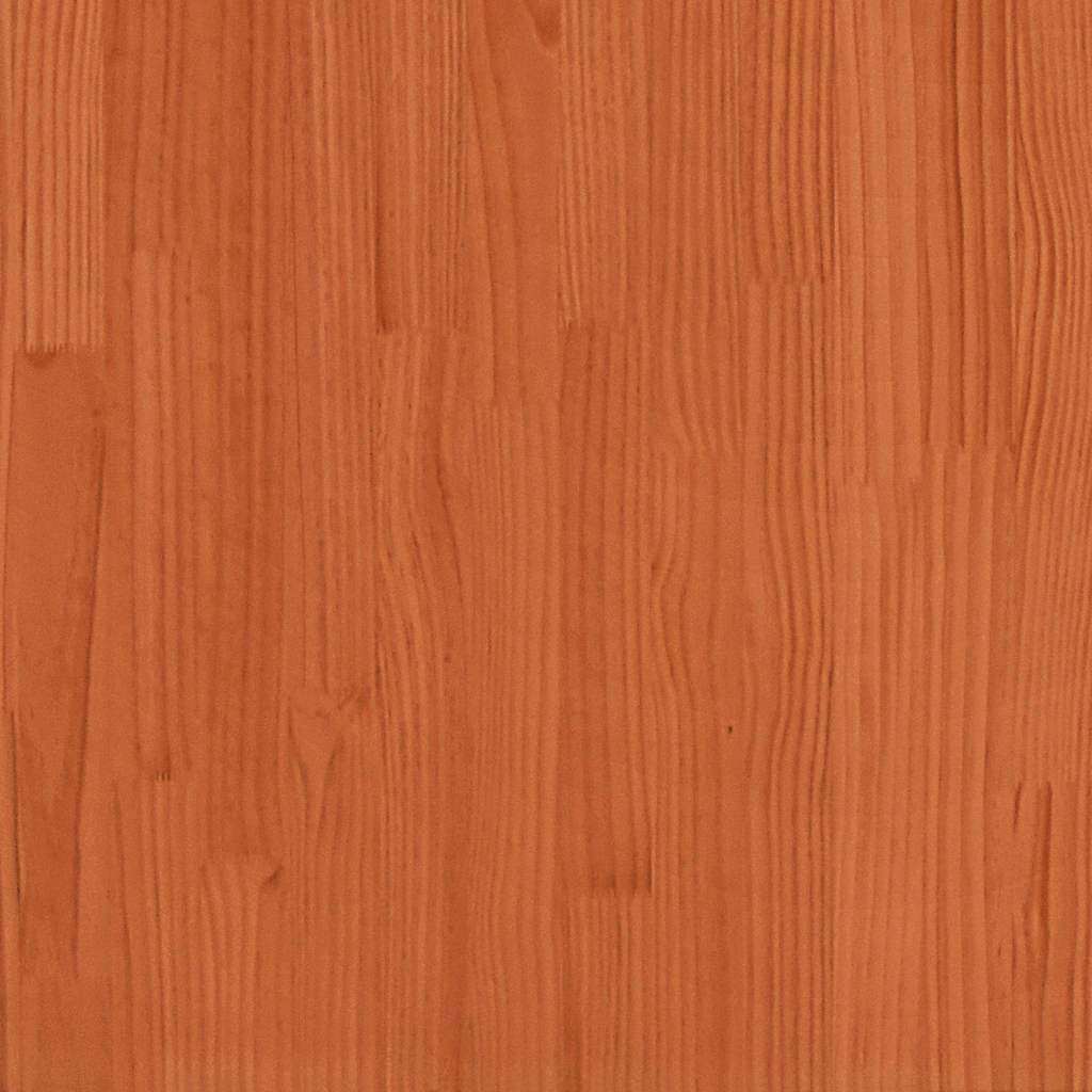 Headboard with storage space wax brown 90 cm solid pine