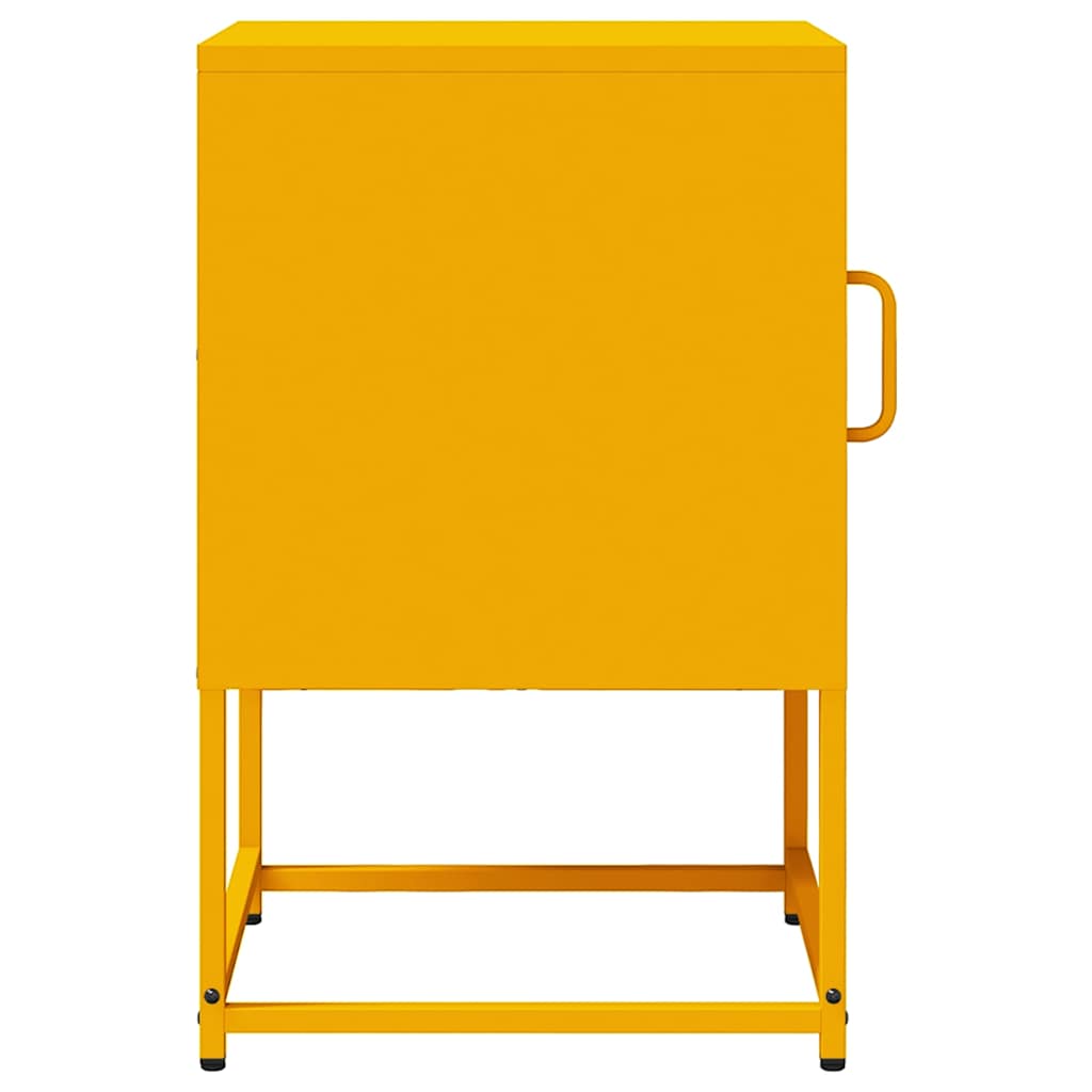Bedside table mustard yellow 36x39x60.5 cm cold-rolled steel