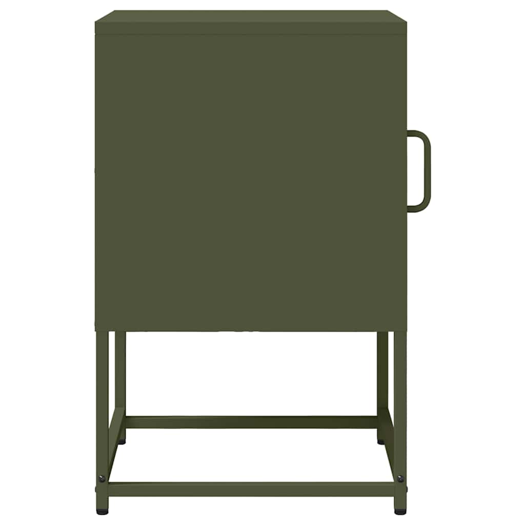 Bedside Table Olive Green 36x39x60.5 cm Cold-rolled steel