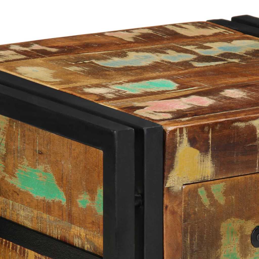 Nachttisch Mehrfarbig 40 x 35 x 50 cm recyceltes Massivholz
