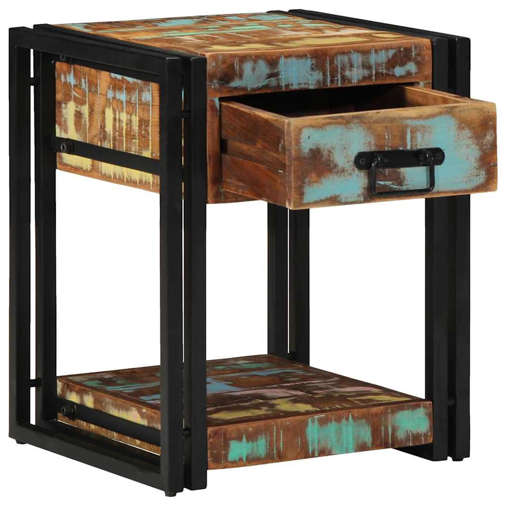Nachttisch Mehrfarbig 40 x 40 x 50 cm recyceltes Massivholz