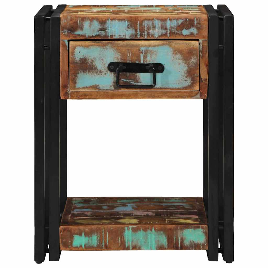 Nachttisch Mehrfarbig 40 x 40 x 50 cm recyceltes Massivholz