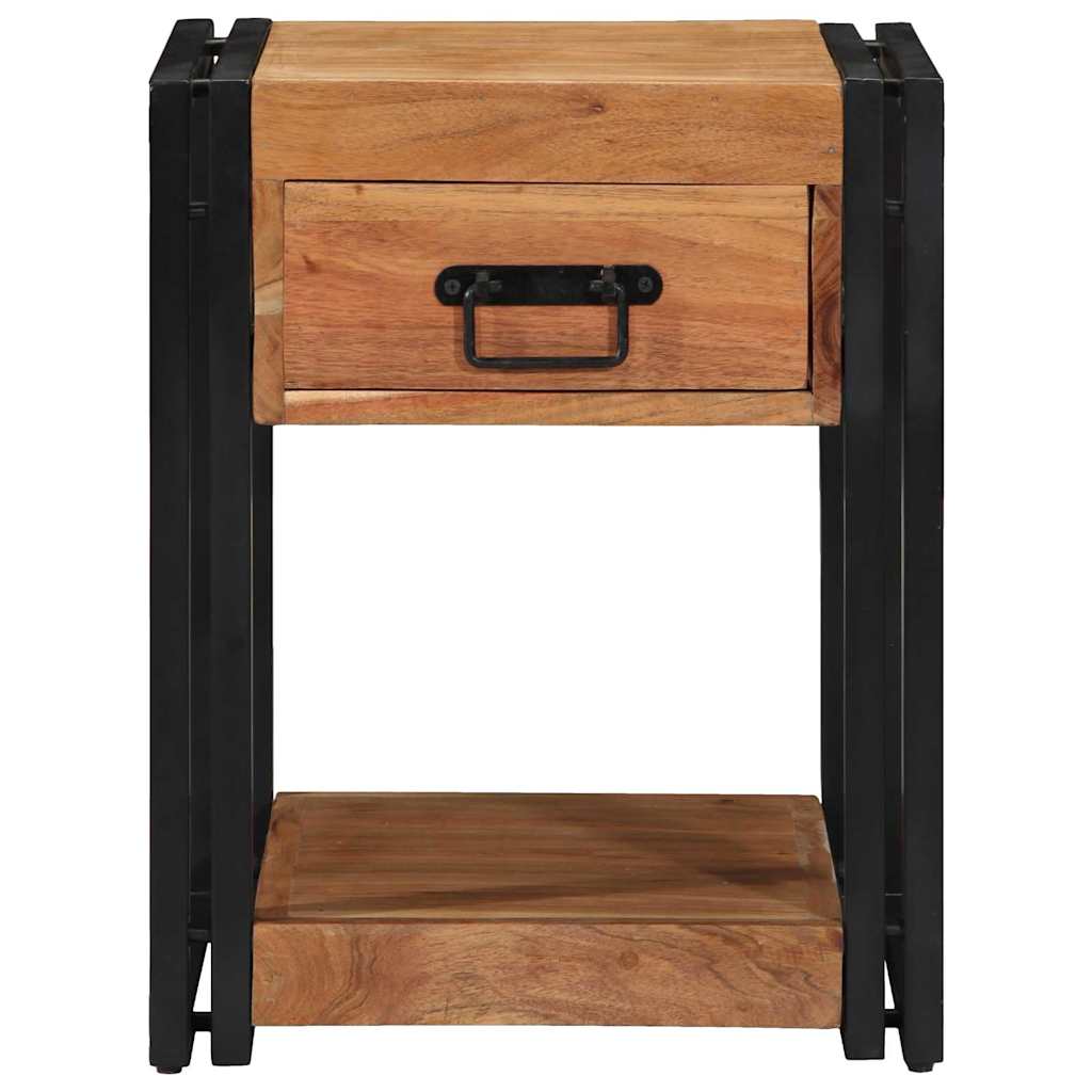 Nachttisch 2 pcs Braun 40 x 40 x 50 cm Akazie Massivholz