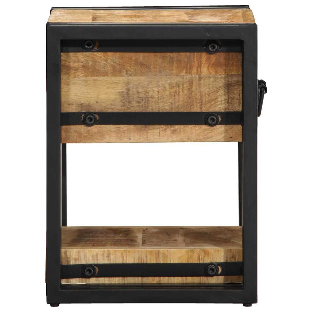 Nachttisch Braun 30 x 30 x 40 cm massives Mangoholz