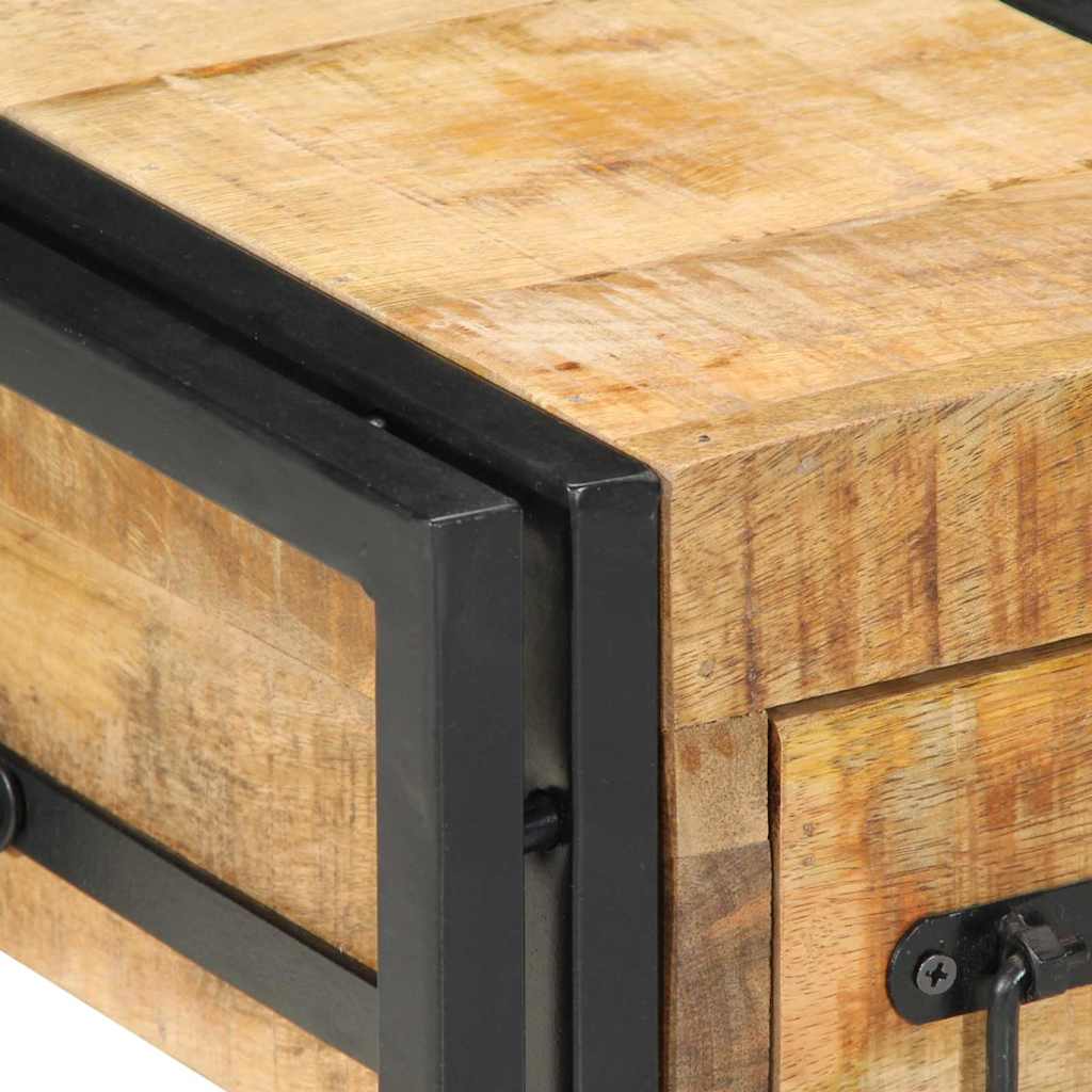 Nachttisch 2 pcs Braun 30 x 30 x 40 cm massives Mangoholz