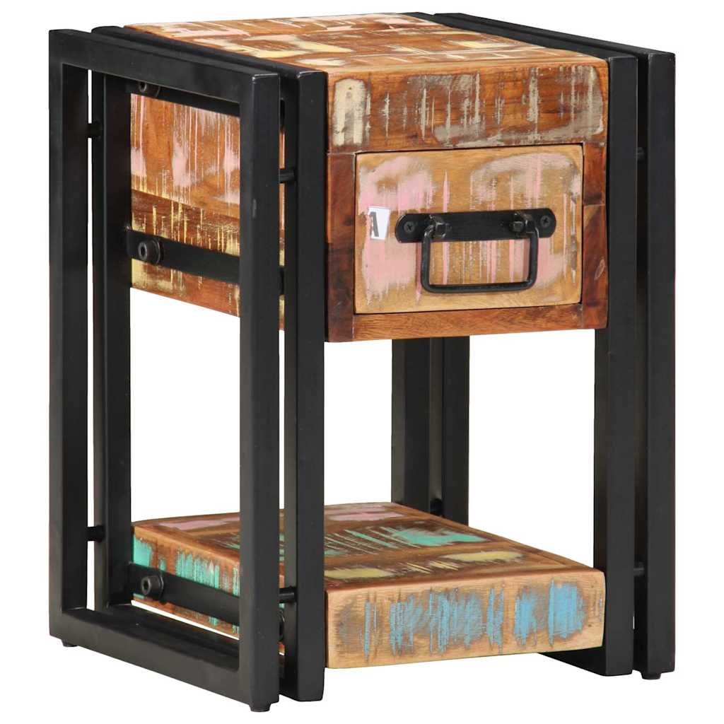 Nachttisch 2 pcs 30 x 30 x 40 cm recyceltes Massivholz