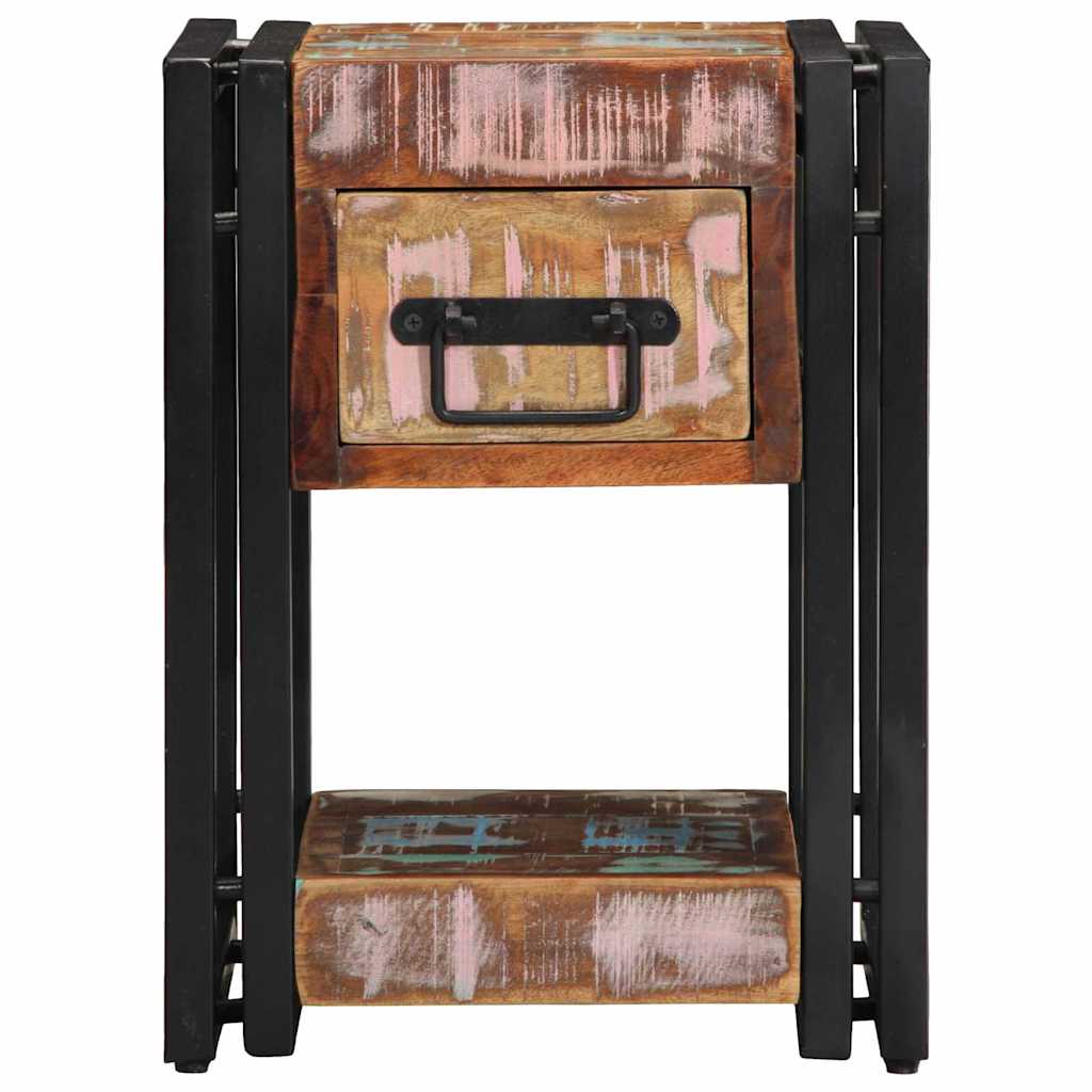Nachttisch 2 pcs 30 x 30 x 40 cm recyceltes Massivholz