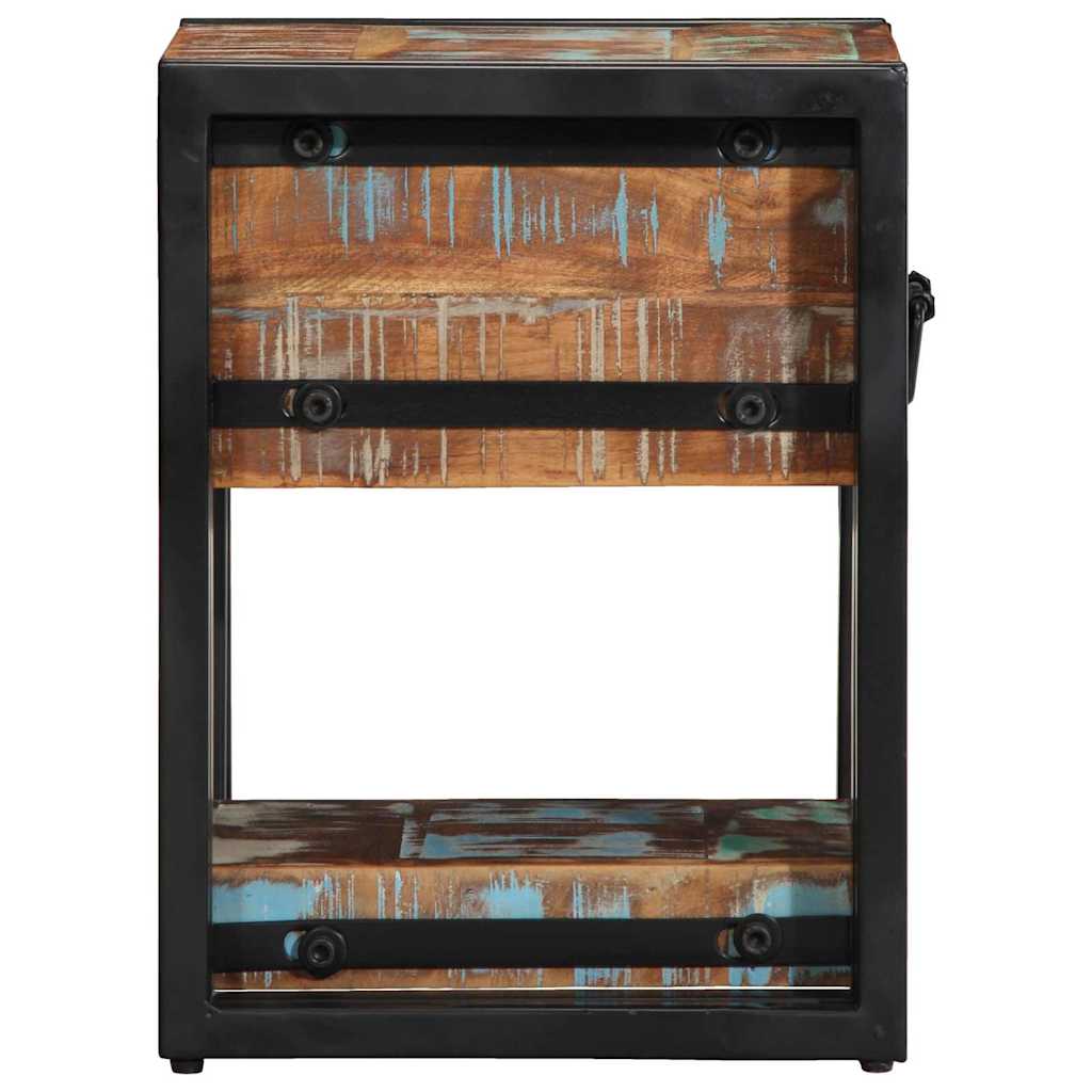 Nachttisch 2 pcs 30 x 30 x 40 cm recyceltes Massivholz