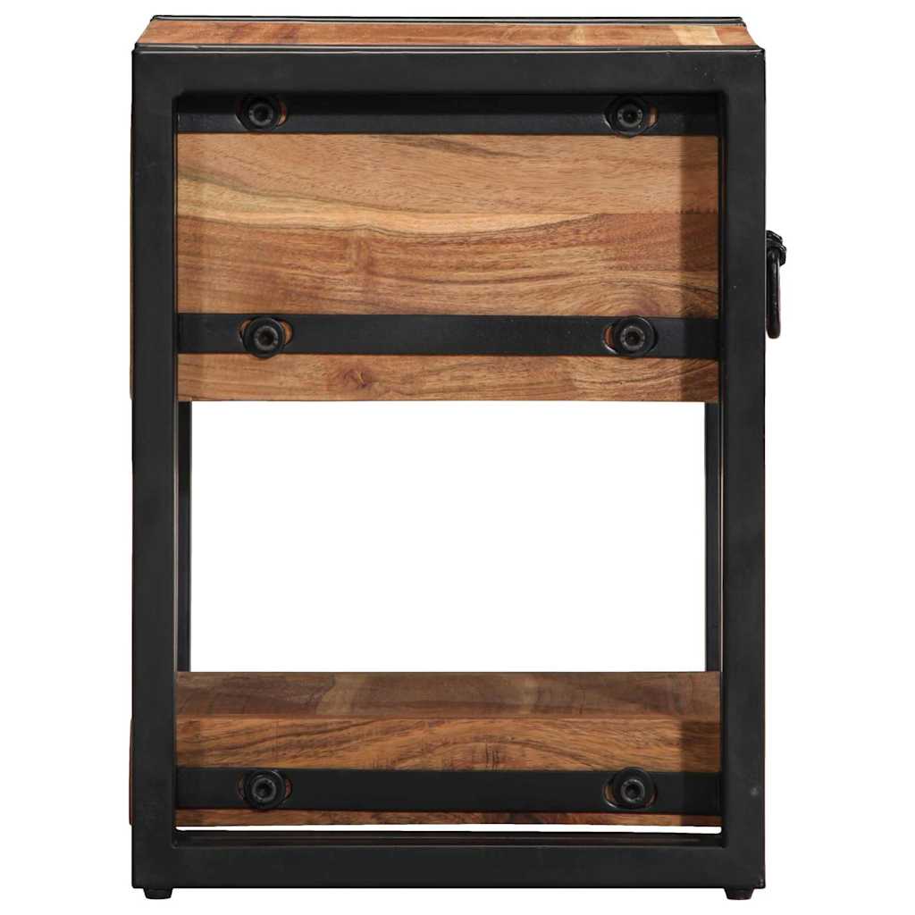 Nachttisch 2 pcs Braun 30 x 30 x 40 cm Akazie Massivholz