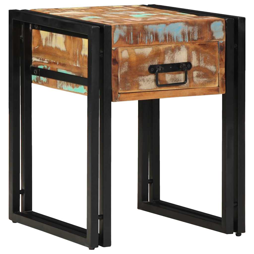 Beistelltisch Mehrfarbig 40 x 40 x 50 cm recyceltes Massivholz