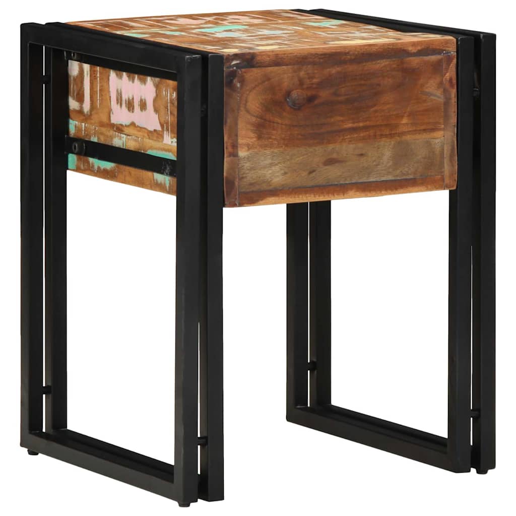 Beistelltisch Mehrfarbig 40 x 40 x 50 cm recyceltes Massivholz