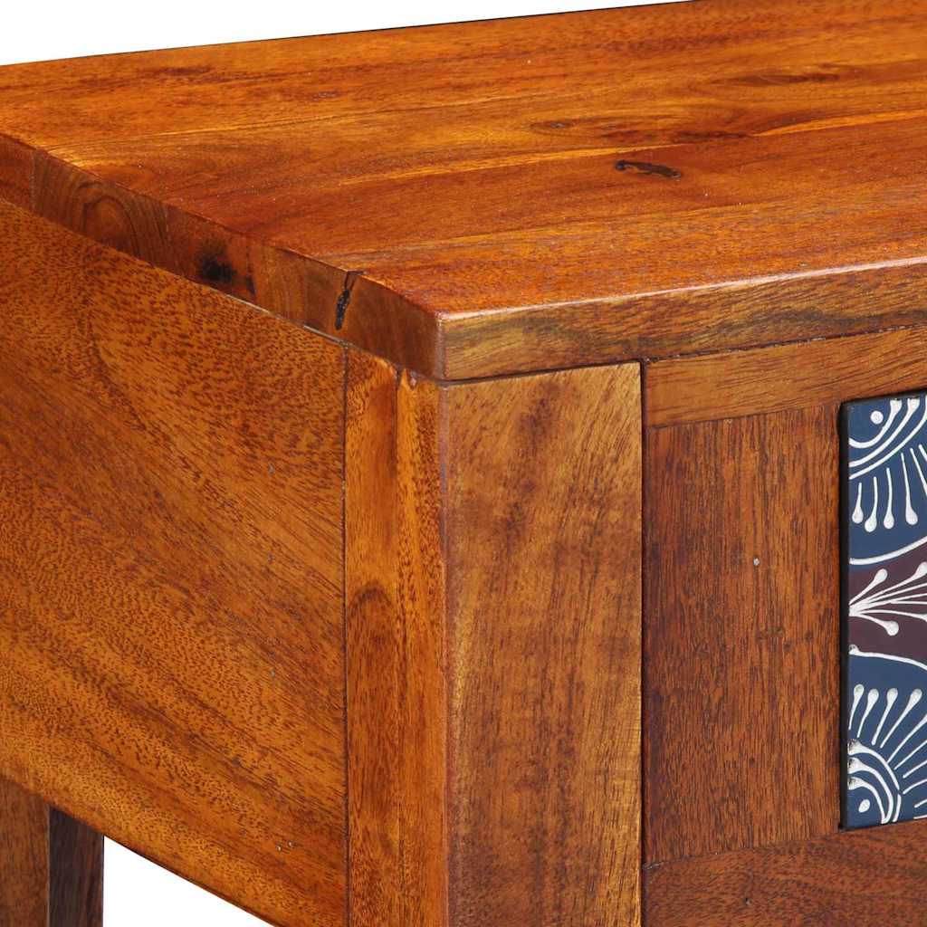 Beistelltisch Braun 40 x 30 x 36 cm Massivholz Akazie