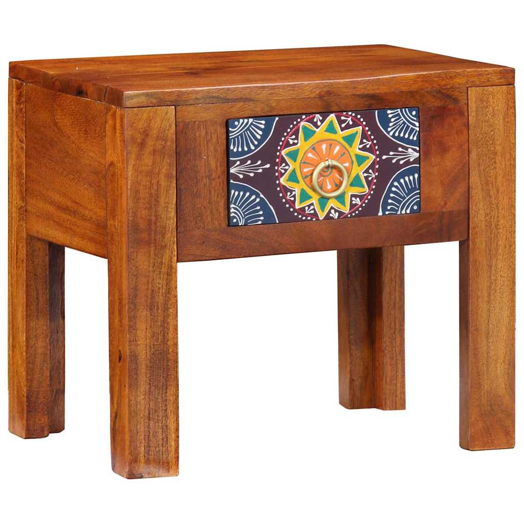 Beistelltisch Braun 40 x 30 x 36 cm Massivholz Akazie