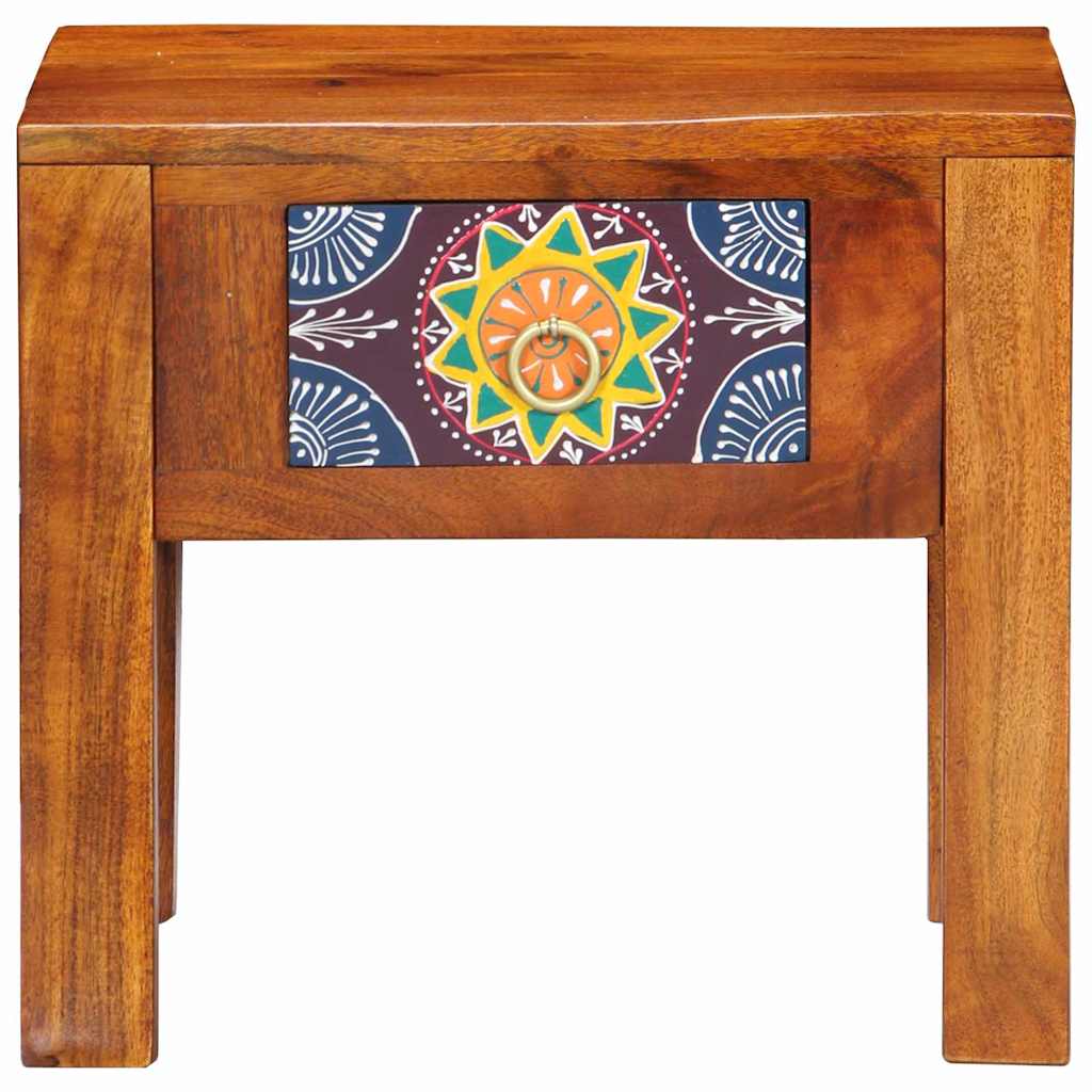 Beistelltisch Braun 40 x 30 x 36 cm Massivholz Akazie