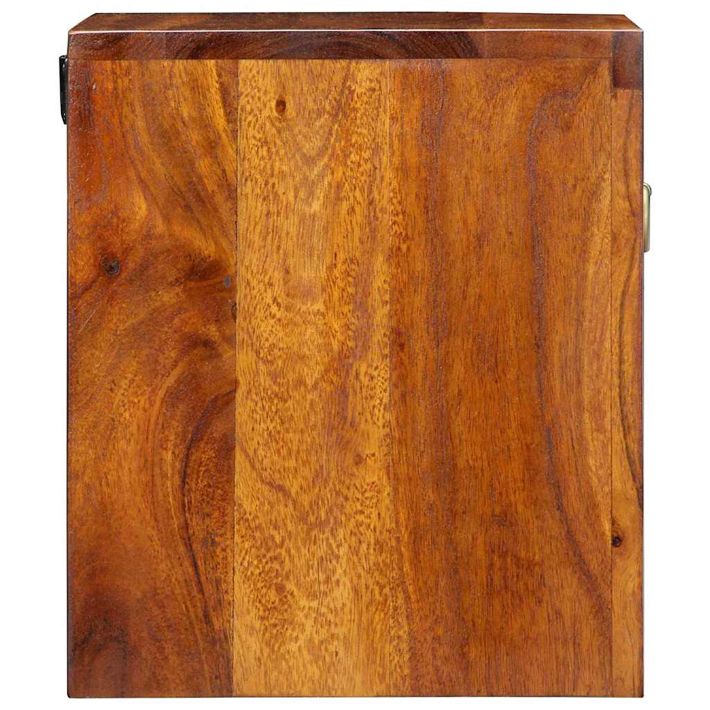 Nachttisch Wandmontiert Braun 40 x 35 x 35 cm Akazie Massivholz