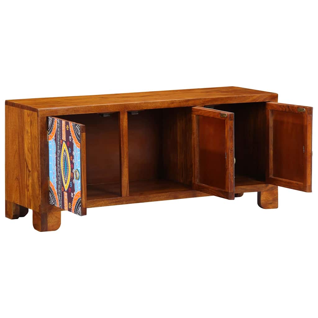 Schuhbank Mehrfarbig 100 x 35 x 45 cm Akazie Massivholz