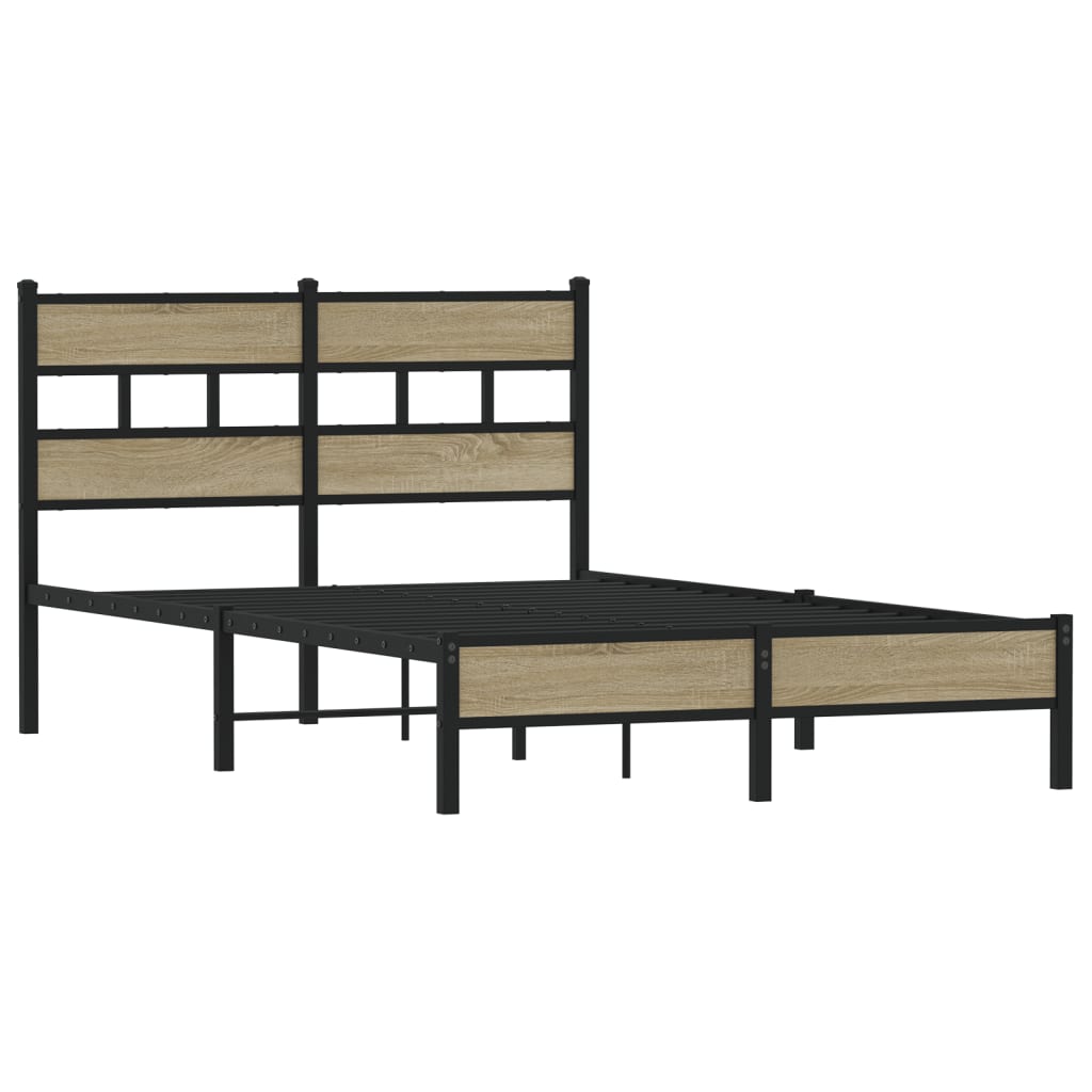 Bettgestell ohne Matratze Sonoma-Eiche 120x200 cm Holzwerkstoff