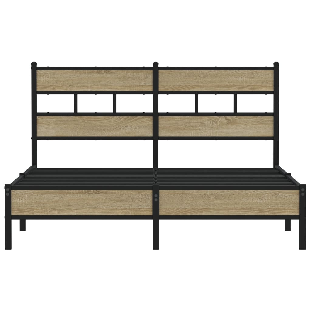 Bettgestell ohne Matratze Sonoma-Eiche 140x190 cm Holzwerkstoff