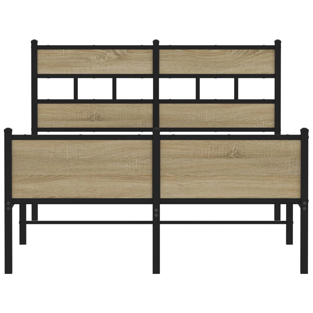 Bettgestell ohne Matratze Sonoma-Eiche 120x200 cm Holzwerkstoff