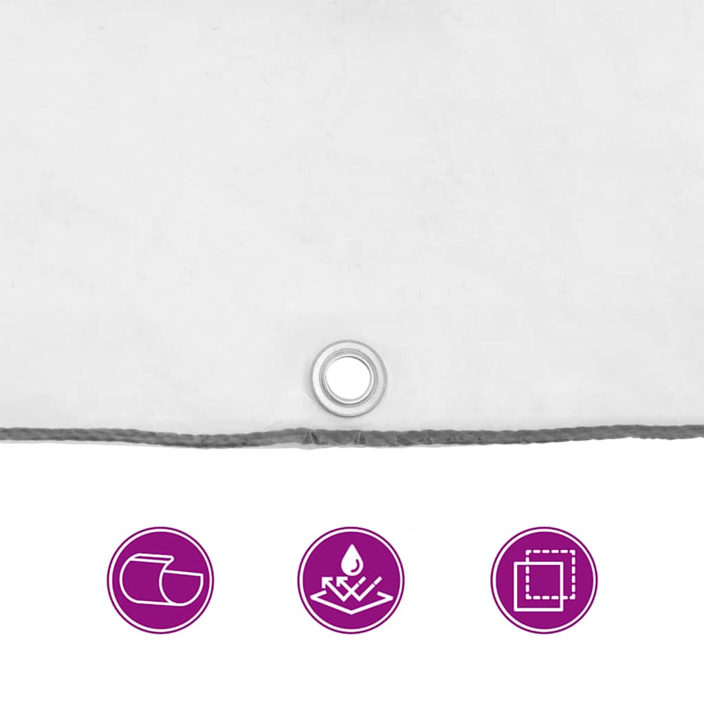 Transparent tarpaulin with eyelets 6x12 m polyethylene
