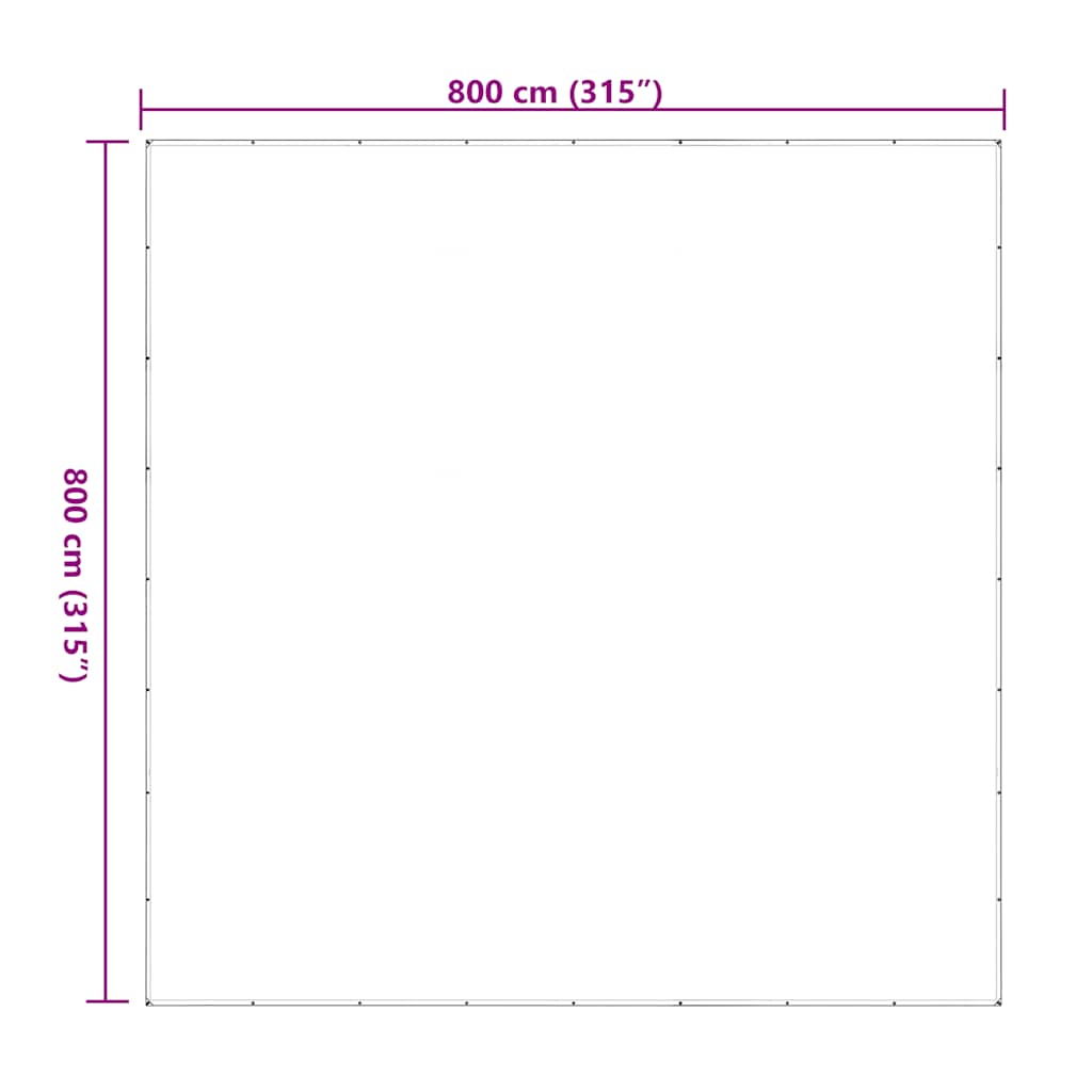 Transparente Plane mit Ösen 8x8 m Polyethylen