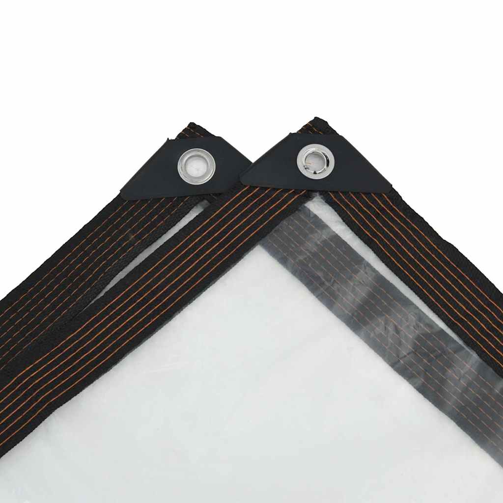 Transparent tarpaulin with eyelets 8x8 m polyethylene