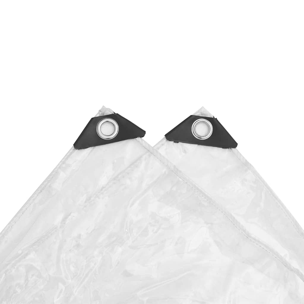 Transparent tarpaulin with eyelets 2x8 m PVC