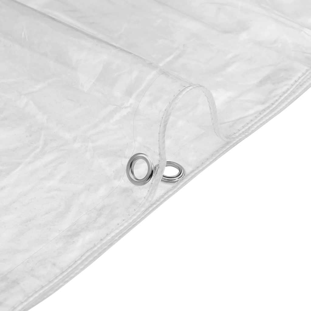 Transparent tarpaulin with eyelets 2x8 m PVC