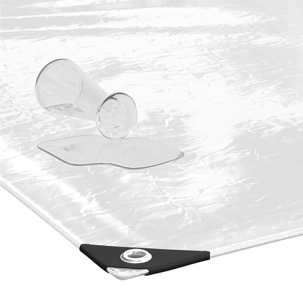 Transparent tarpaulin with eyelets 3x12 m PVC