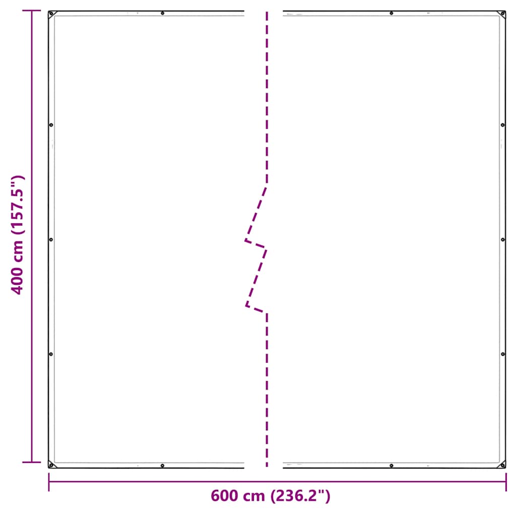 Transparent tarpaulin with eyelets 4x6 m PVC