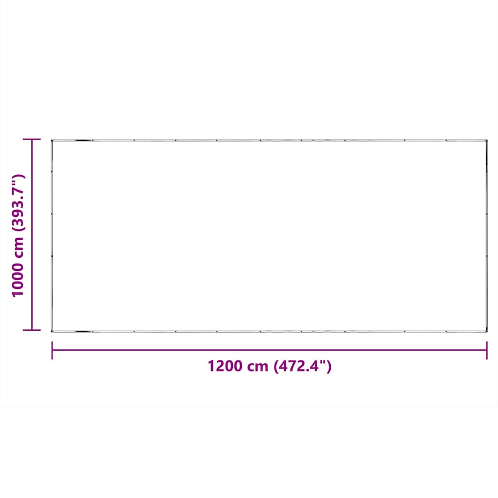 Transparente Plane mit Ösen 5x12 m PVC