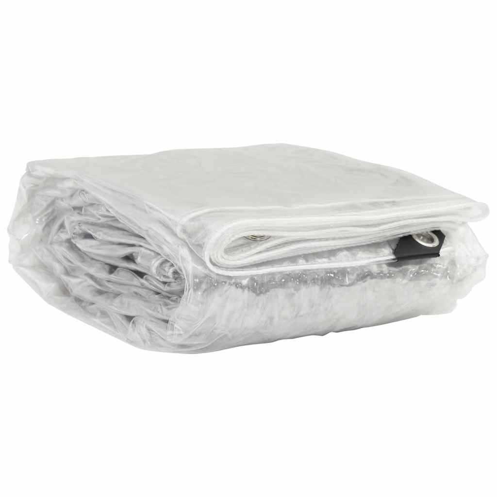 Transparente Plane mit Ösen 6x10 m PVC