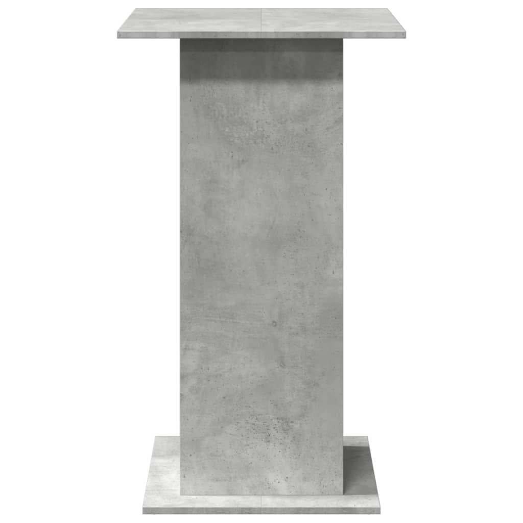 Bar table with shelves concrete grey 60x60x102 cm wood material