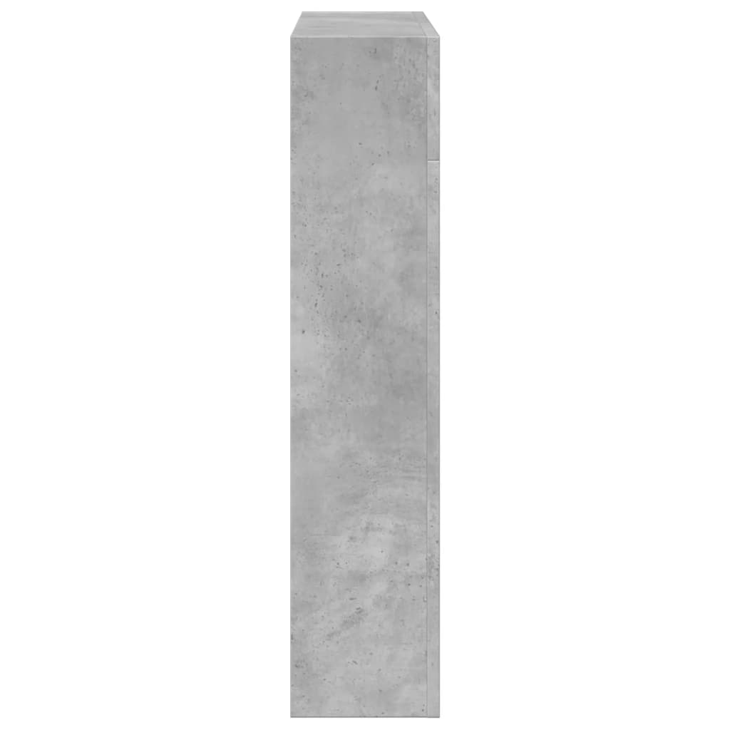 Fireplace surround concrete grey 81x18x82 cm wood material