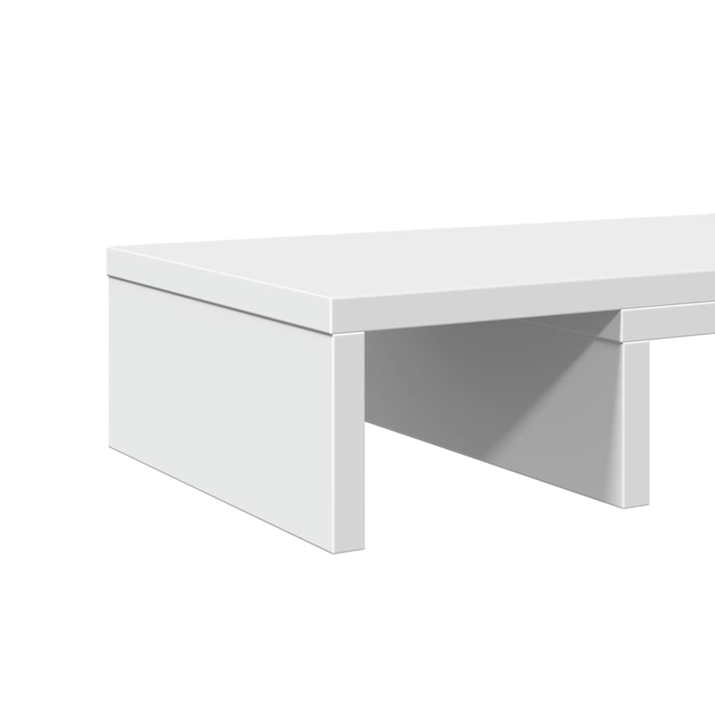 Monitorständer Verstellbar Weiß 80x24x10,5 cm Holzwerkstoff