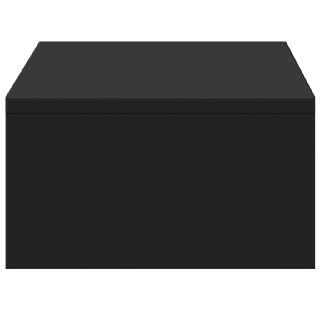 Monitor stand with drawers Black 50x27x15 cm wood material