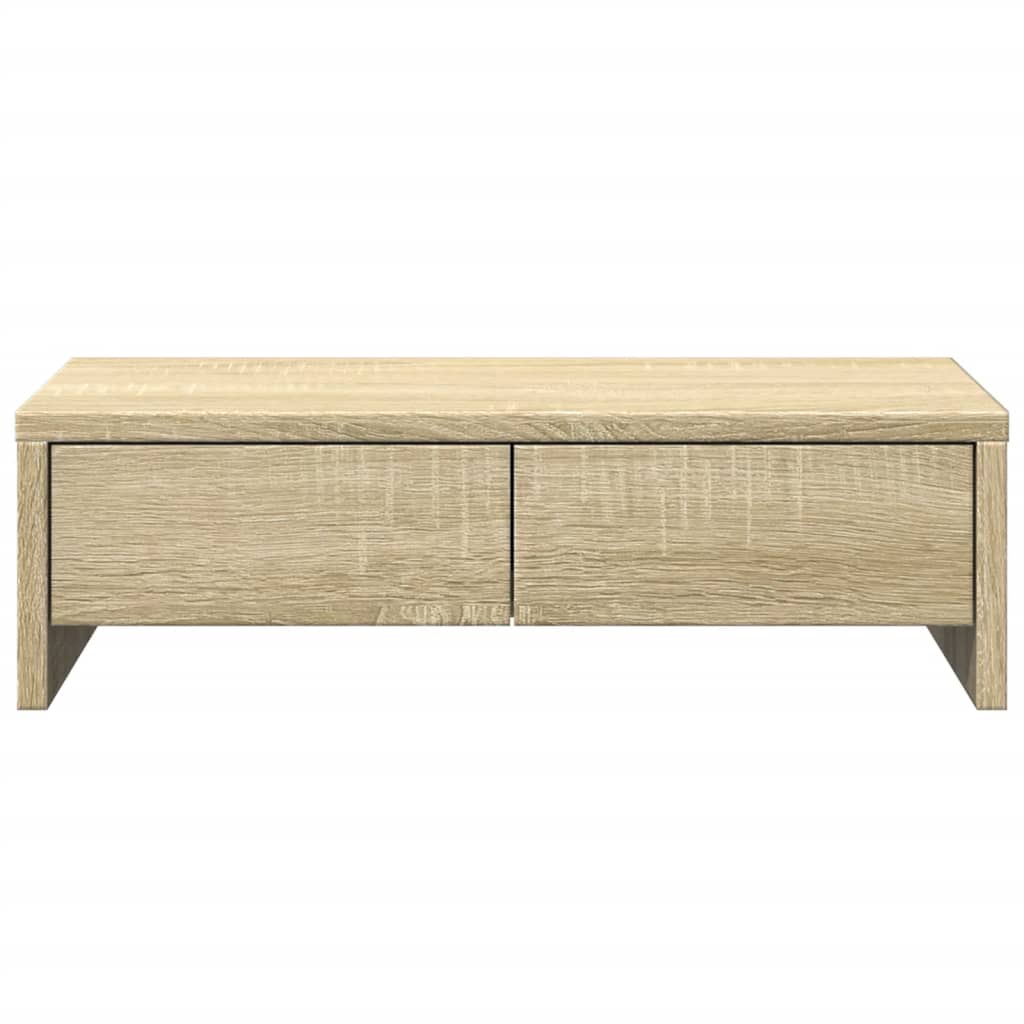 Monitor stand with drawers Sonoma oak 50x27x15 cm