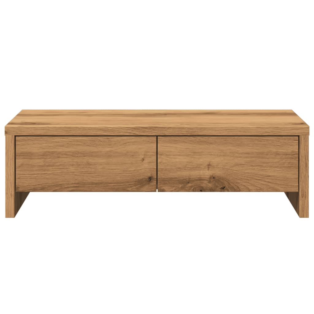 Monitor stand with drawers Artisan oak 50x27x15 cm