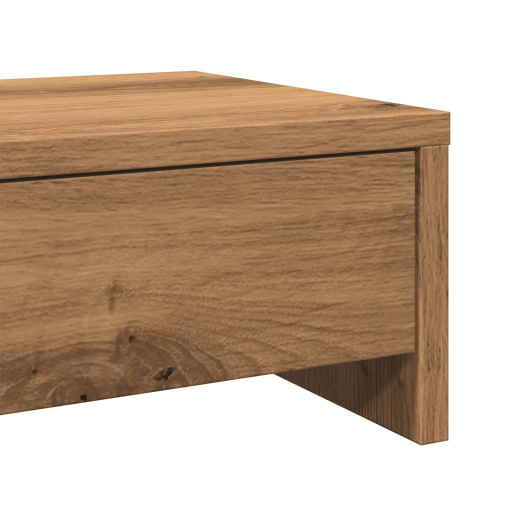 Monitor stand with drawers Artisan oak 50x27x15 cm